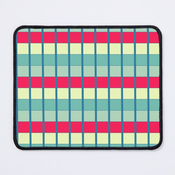 Item preview, Seamless Color-Block Grid Pattern with Teal Stripes designed and sold by larissa-myrie.