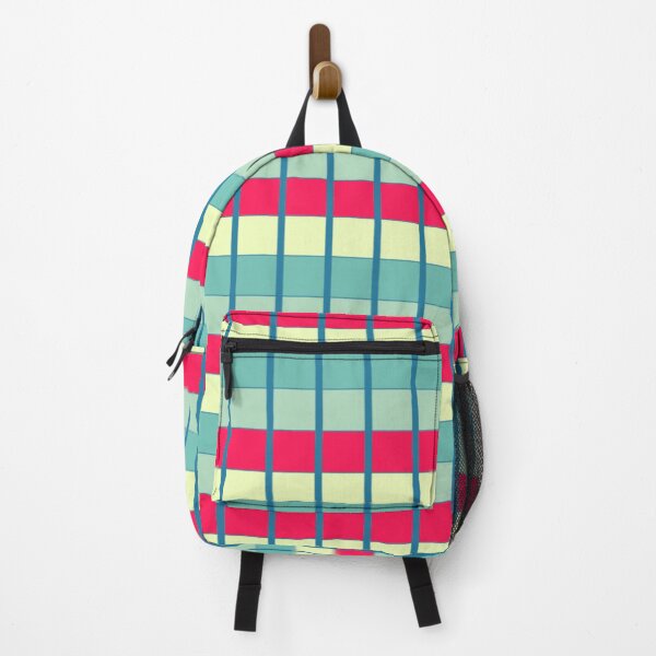 Item preview, Seamless Color-Block Grid Pattern with Teal Stripes designed and sold by larissa-myrie.