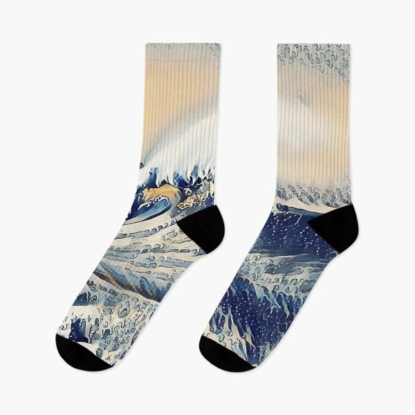 Item preview, 1 Majestic Ocean Wave Painting with Surfer Silhouette designed and sold by POETTICA.