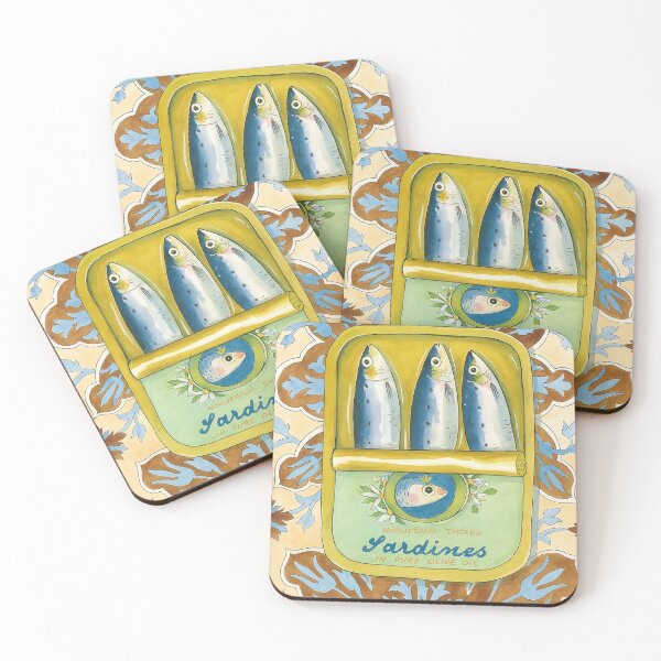 Item preview, Norwegian Smoked Sardine Can Vintage Art	 designed and sold by weirdfishes123.