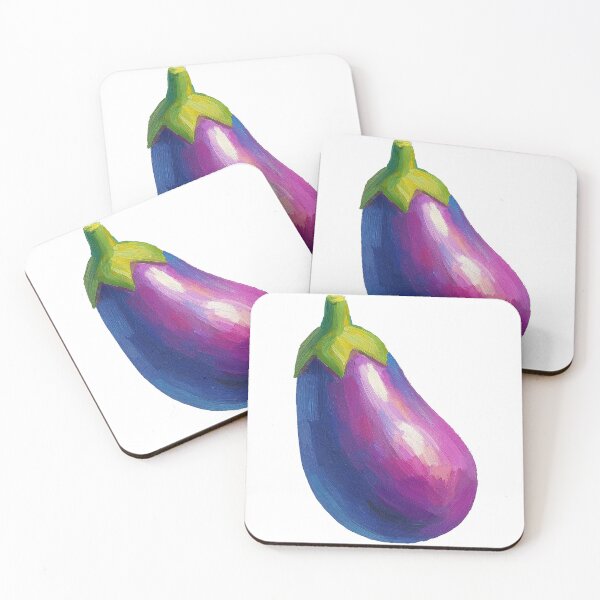 Item preview, Bold Eggplant Brushstroke – Colorful Painted Vegetable Pop Art designed and sold by ArtfulWeave.