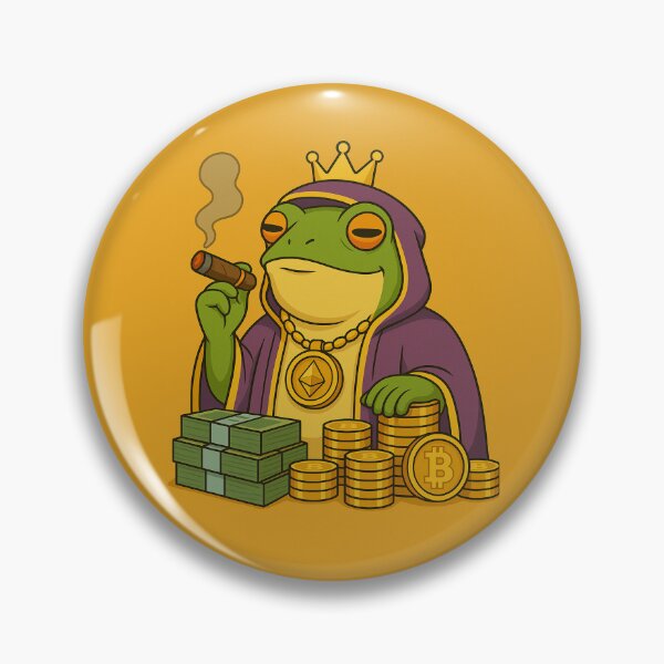 Item preview, Crypto Frog King – Wealth, Power & Web3 Vibes designed and sold by MarinaBlackArt.