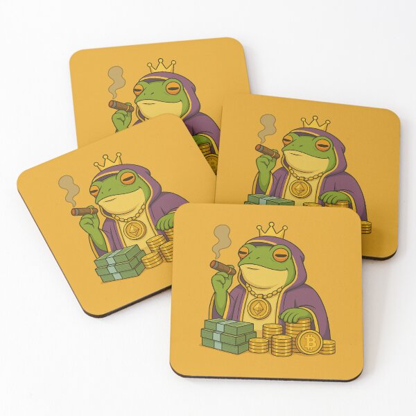 Item preview, Crypto Frog King – Wealth, Power & Web3 Vibes designed and sold by MarinaBlackArt.