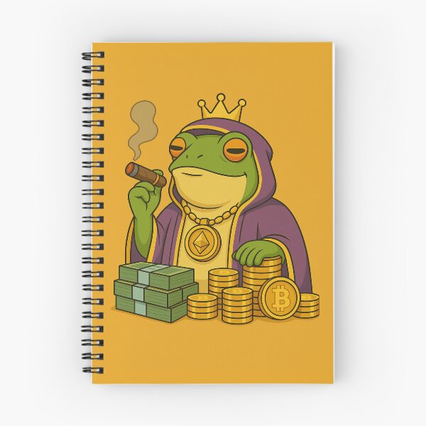 Item preview, Crypto Frog King – Wealth, Power & Web3 Vibes designed and sold by MarinaBlackArt.