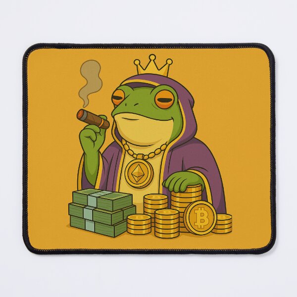 Item preview, Crypto Frog King – Wealth, Power & Web3 Vibes designed and sold by MarinaBlackArt.