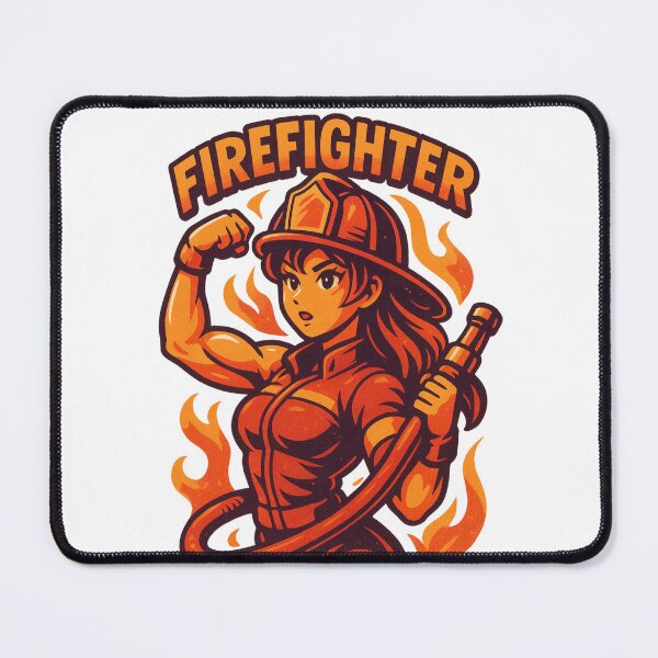 Item preview, Brave Firefighter Retro Strength designed and sold by JonelleTshirts.