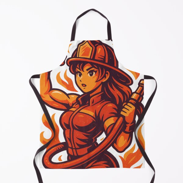 Item preview, Brave Firefighter Retro Strength designed and sold by JonelleTshirts.