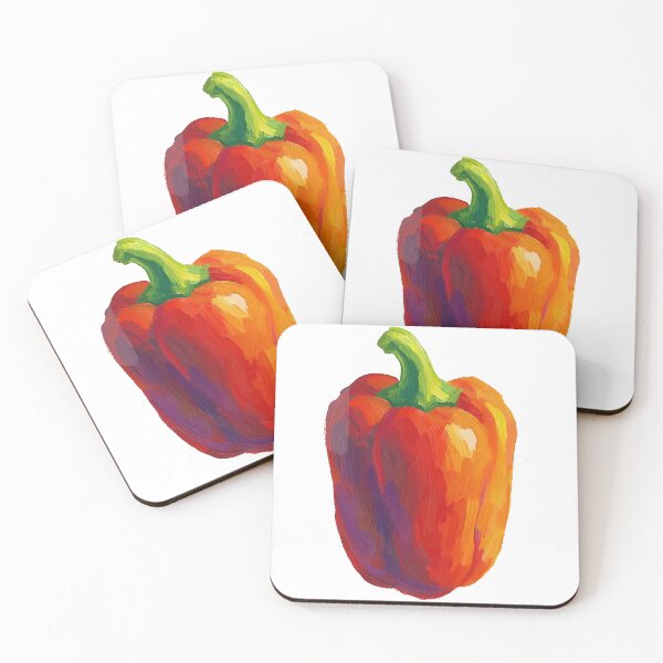 Item preview, Vibrant Bell Pepper – Bold Brushstroke Vegetable Art Print designed and sold by ArtfulWeave.