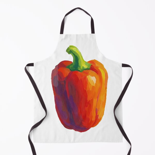 Item preview, Vibrant Bell Pepper – Bold Brushstroke Vegetable Art Print designed and sold by ArtfulWeave.