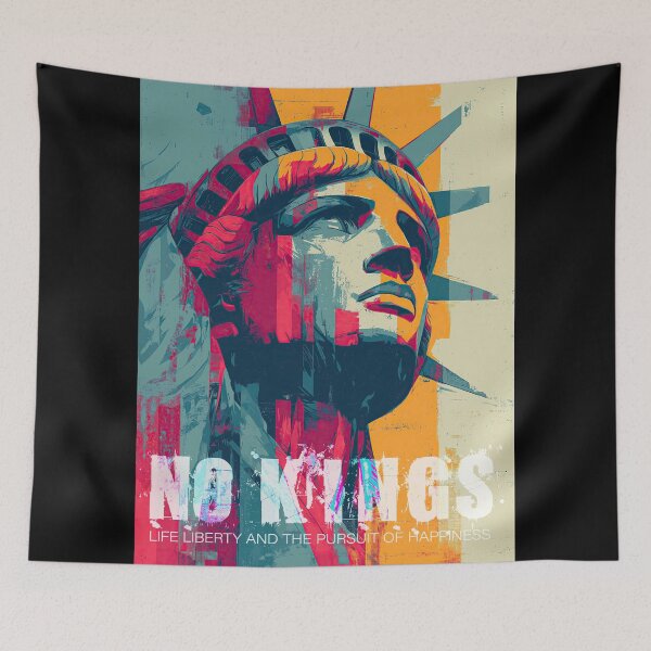 Item preview, NO KINGS Statue of Liberty life liberty and the pursuit of happiness designed and sold by blackdogshop.