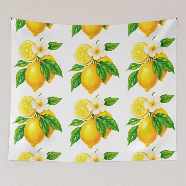 Item preview, Watercolor Lemon Bouquet – Fresh Citrus and Floral Art Print designed and sold by ArtfulWeave.