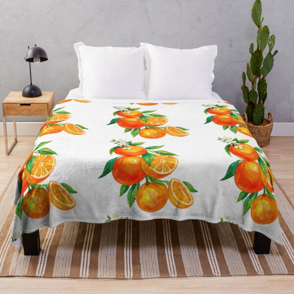 Item preview, Watercolor Orange Citrus Branch – Juicy Botanical Fruit Art designed and sold by ArtfulWeave.