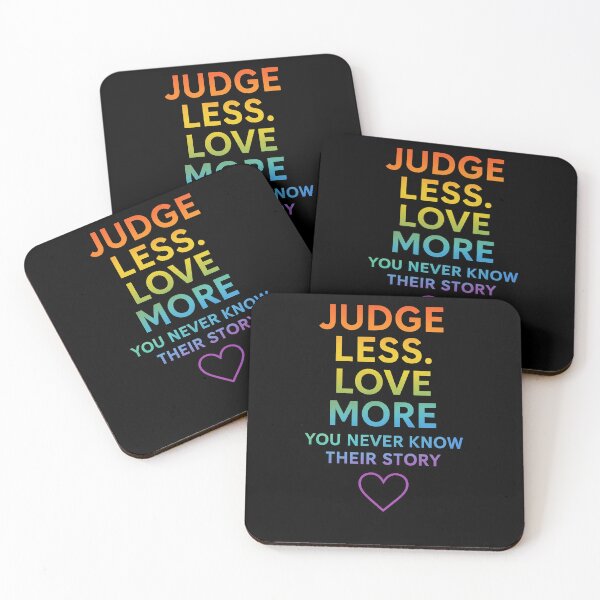 Item preview, Judge Less. Love More – Kindness Quote Rainbow Design designed and sold by PrintHorizonD.