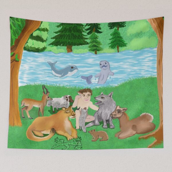 Item preview, Adam Names The Animals designed and sold by pinkyjainpan.