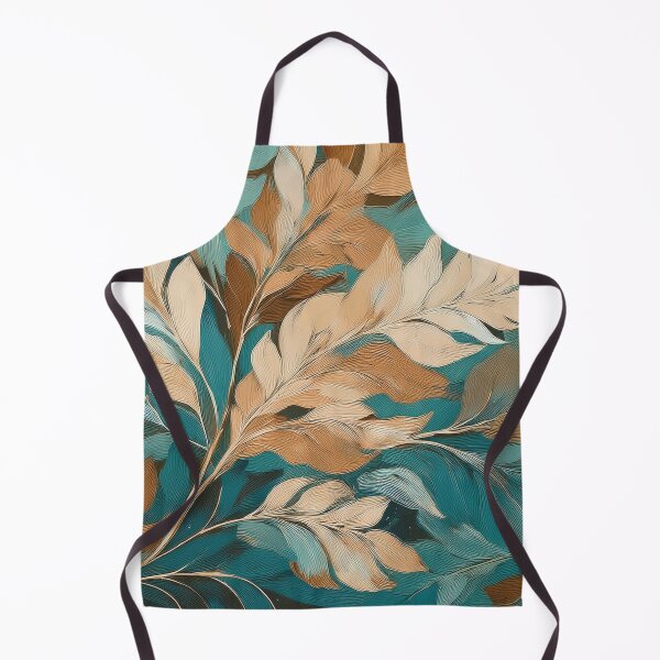Item preview, Dusty blue and burnt orange leaves 2, Neutral VINTAGE leaves, boho beige watercolour botanical, neutral orange and green alcohol ink effect, green leafy autumn painting designed and sold by navitalidesign.