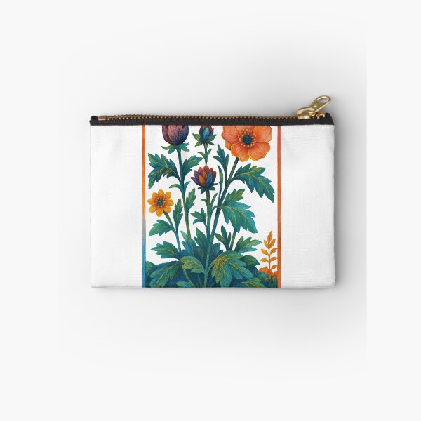 Item preview, Folk Art Floral Panel – Vintage Botanical Folk Design designed and sold by ArtfulWeave.