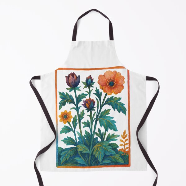 Item preview, Folk Art Floral Panel – Vintage Botanical Folk Design designed and sold by ArtfulWeave.