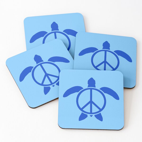 Item preview, Water Turtle World Peace Victory Symbol Logo Round designed and sold by shirt-o-mat.