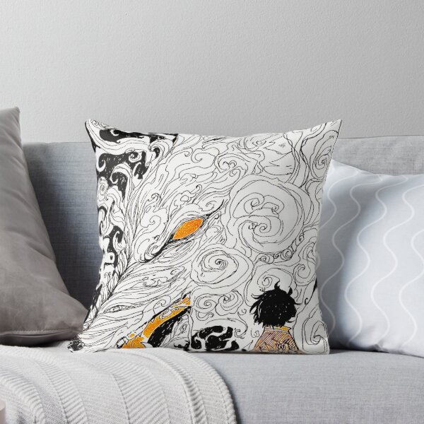 Artikelvorschau, Deity Rauchwolf weiß und orange entworfen und verkauft von KrowKami.