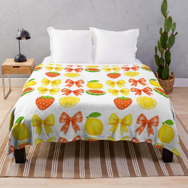 Item preview, Fruits and Bows – Cute Watercolor Summer Fruit Illustration designed and sold by ArtfulWeave.