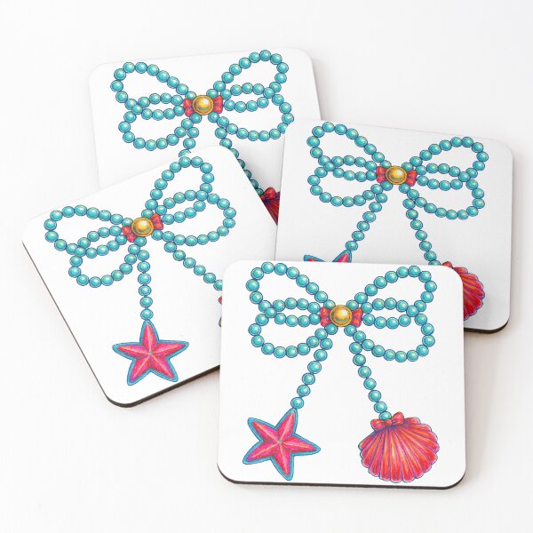 Item preview, Ocean Pearl Bow – Starfish & Seashell Nautical Charm Design designed and sold by ArtfulWeave.