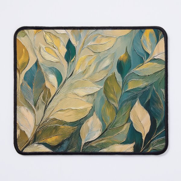 Item preview, Green and cream leaves 3, Neutral VINTAGE leaves, boho beige watercolour botanical, neutral orange and green alcohol ink effect, green leafy autumn painting designed and sold by navitalidesign.
