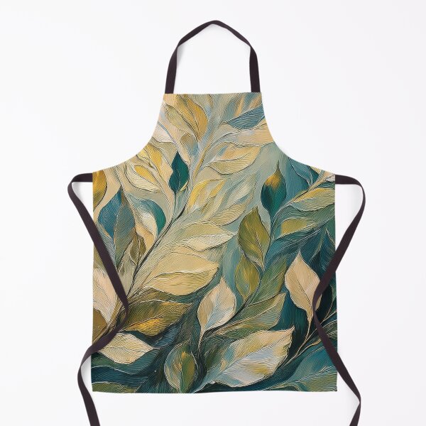 Item preview, Green and cream leaves 3, Neutral VINTAGE leaves, boho beige watercolour botanical, neutral orange and green alcohol ink effect, green leafy autumn painting designed and sold by navitalidesign.