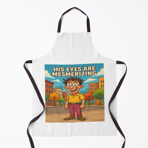 Item preview, His Eyes Are Mesmerizing – Funny Cartoon Character Design designed and sold by alizo74.