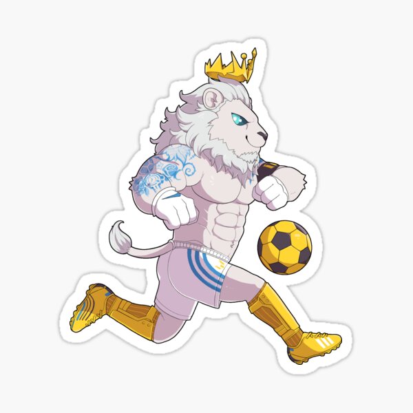 Vista previa del artículo con la obra «León de fútbol de Fork Nite», diseñado y vendido por Fizzy Creations.