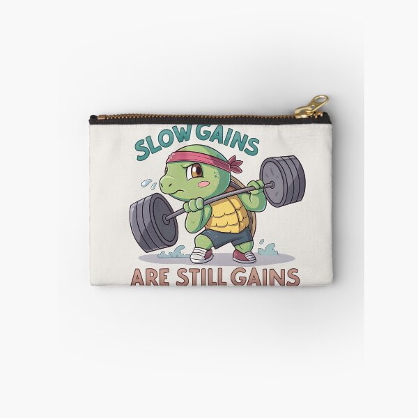 Item preview, Slow Gains Are Still Gains – Motivational Turtle Gym Design designed and sold by Mintloop-Studio.