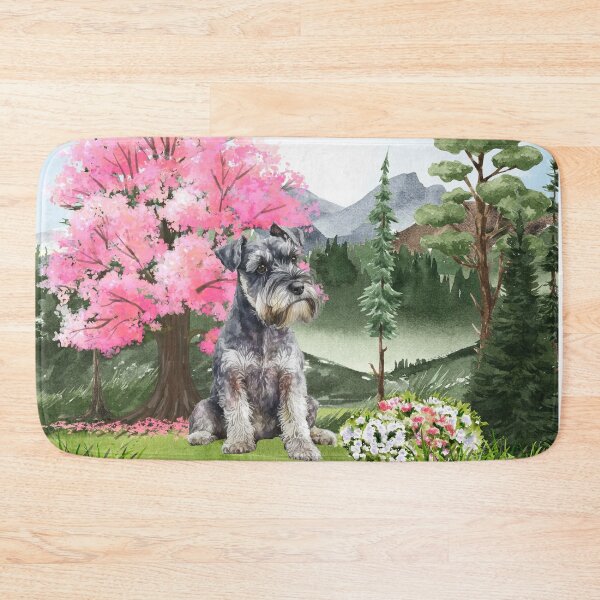 Item preview, Schnauzer dog lover, watercolor landscape designed and sold by neferet store.