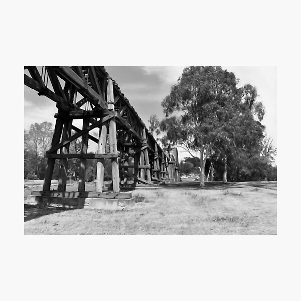 Item preview, Murrumbidgee River Railway Bridge designed and sold by Yolanda Caporn Art.