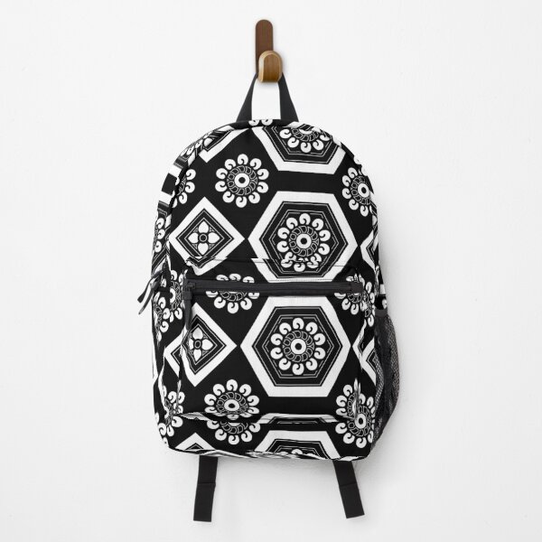 Item preview, Mosaic Black and White Floral Geometric Seamless Repeat designed and sold by Sharon Schwalbe.