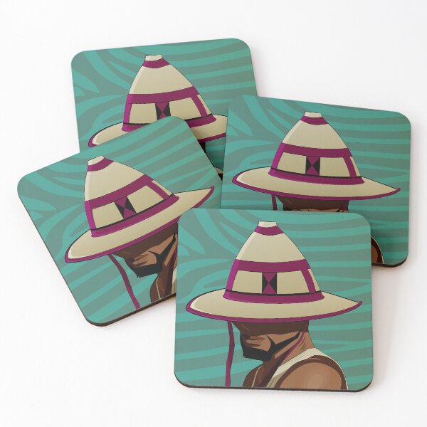 Item preview, African Man Illustration with a straw hat designed and sold by itsdexterart.