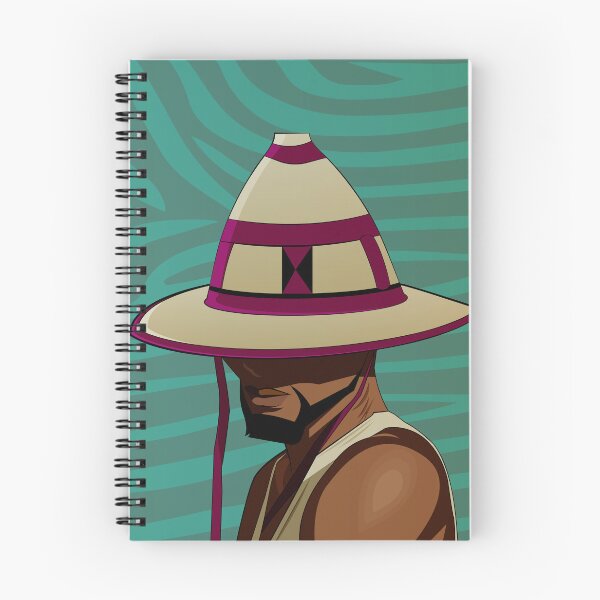 Item preview, African Man Illustration with a straw hat designed and sold by itsdexterart.