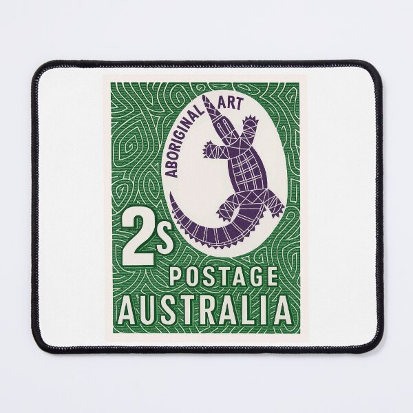 Item preview, 1948 Australia Aboriginal Art Crocodile Stamp designed and sold by retrographics.