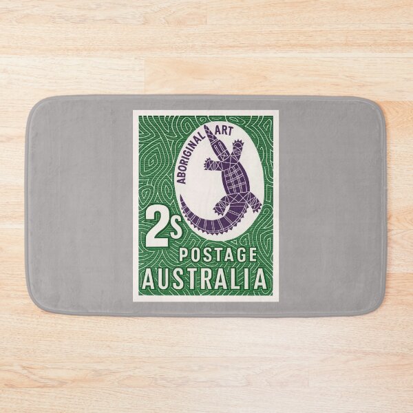 Item preview, 1948 Australia Aboriginal Art Crocodile Stamp designed and sold by retrographics.