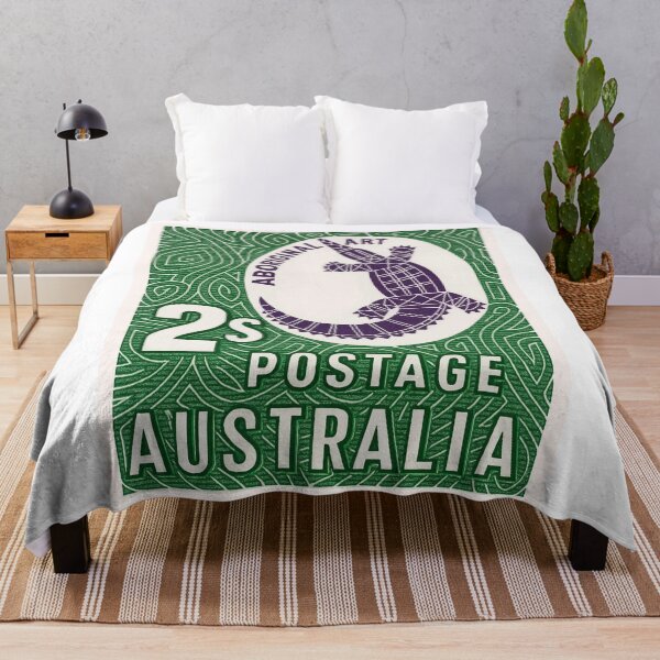Item preview, 1948 Australia Aboriginal Art Crocodile Stamp designed and sold by retrographics.