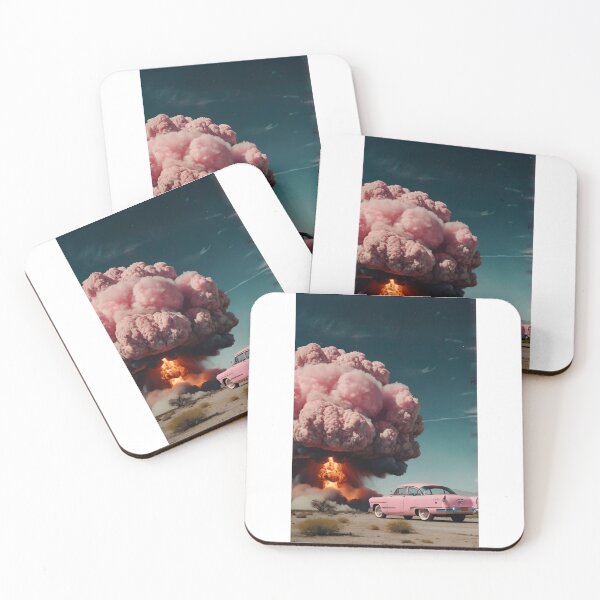 Item preview, Photo Poster Retro Style 50s Photo Pink Nuclear Explosion Posters Vibrant Art for Your Space A Dazzling Fusion of Nostalgia and Modern Artistry designed and sold by ButonDesign.