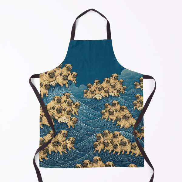Item preview, The Great Pug Wave – Funny Pug Ocean Art designed and sold by THISPUGVIBE.