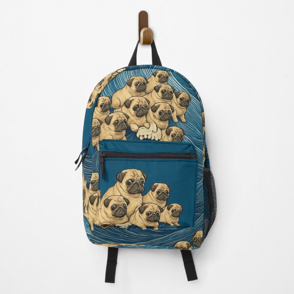 Item preview, The Great Pug Wave – Funny Pug Ocean Art designed and sold by THISPUGVIBE.