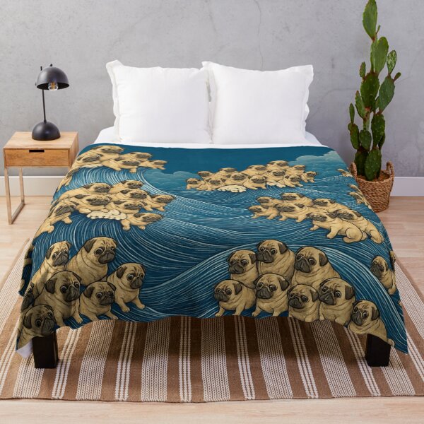 Item preview, The Great Pug Wave – Funny Pug Ocean Art designed and sold by THISPUGVIBE.