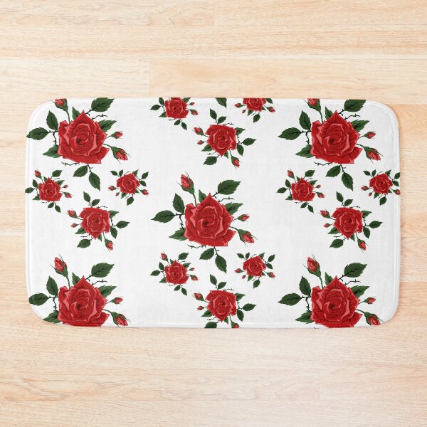 Item preview, Red roses bouquet pattern  designed and sold by crevettedesign.
