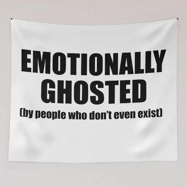Item preview, Emotionally Ghosted | Existential Humor Tee) designed and sold by TinyWinsStudio.