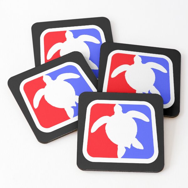 Item preview, Water Turtle Red Blue Sport Logo Symbol Cool Design designed and sold by shirt-o-mat.