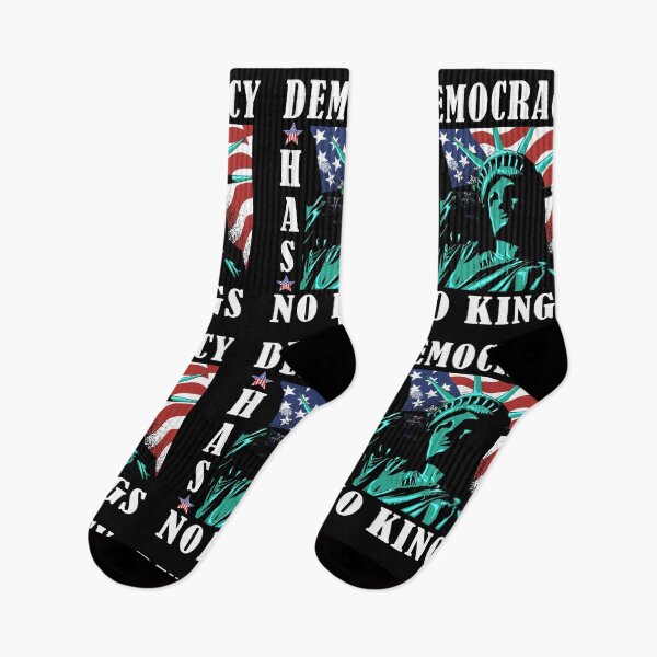 Item preview, Democracy Has No Kings Statue of Liberty 4th of July Anti Facism Anti Trump designed and sold by Dmetalx Art Apparel.