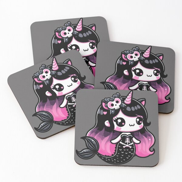 Item preview, Cute Kawaii Goth Mermaid designed and sold by DarkWitch03.