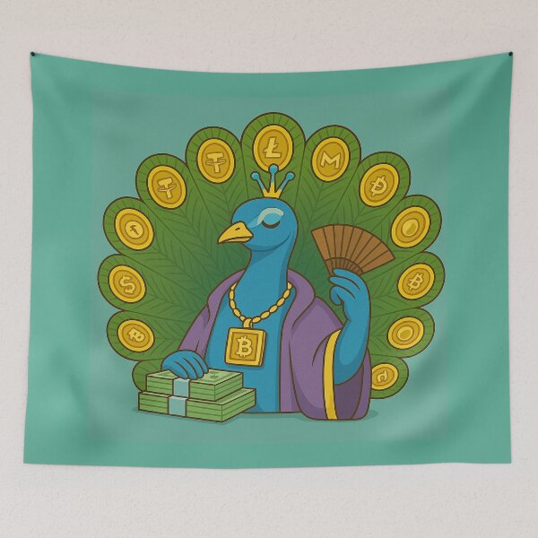 Item preview, Cash Confidence: The Crypto Peacock designed and sold by MarinaBlackArt.