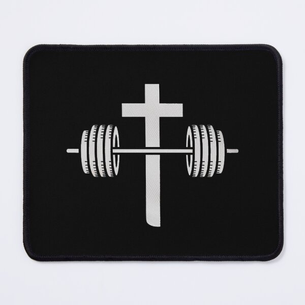 Item preview, Barbell Cross Christian belief Gym Workout Lifting designed and sold by MAKOPOKOShop.