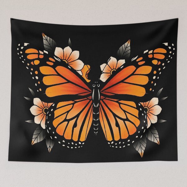 Item preview, Neotraditional Monarch Butterfly – Modern Tattoo Illustration designed and sold by  Ojo de Lilith.